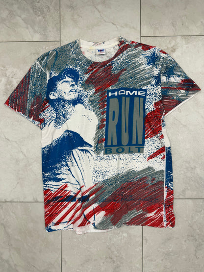 (M) Vintage 90’s “Home Run Bolt” AOP Tee