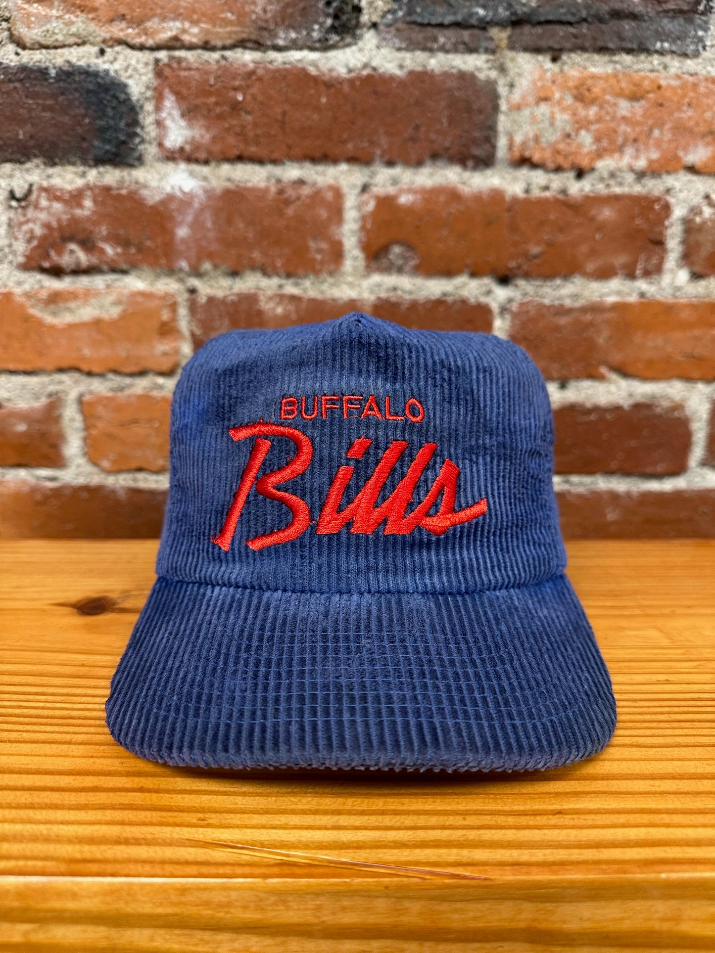 Vintage Buffalo Bills Single Line Script Corduroy Hat