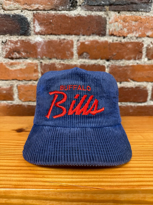 Vintage Buffalo Bills Single Line Script Corduroy Hat