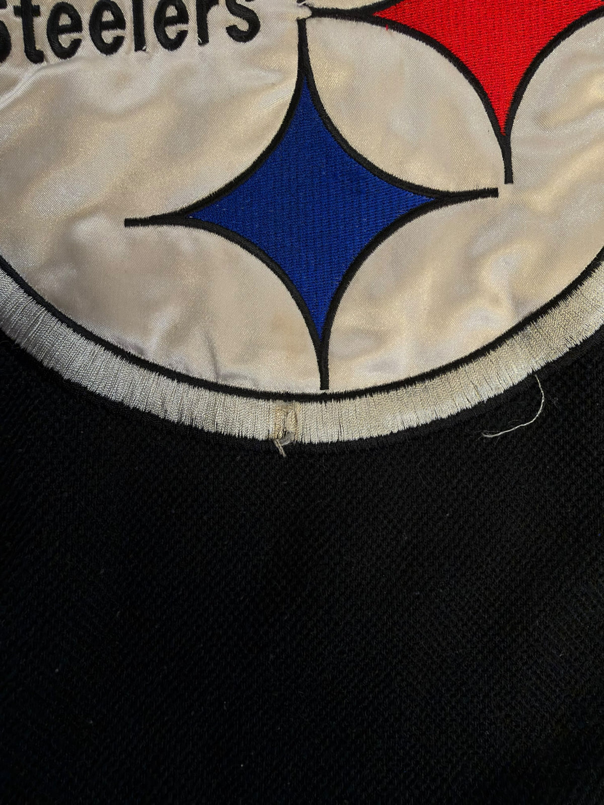 (L) Vintage 90's Steelers Embossed Logo Starter Crewneck