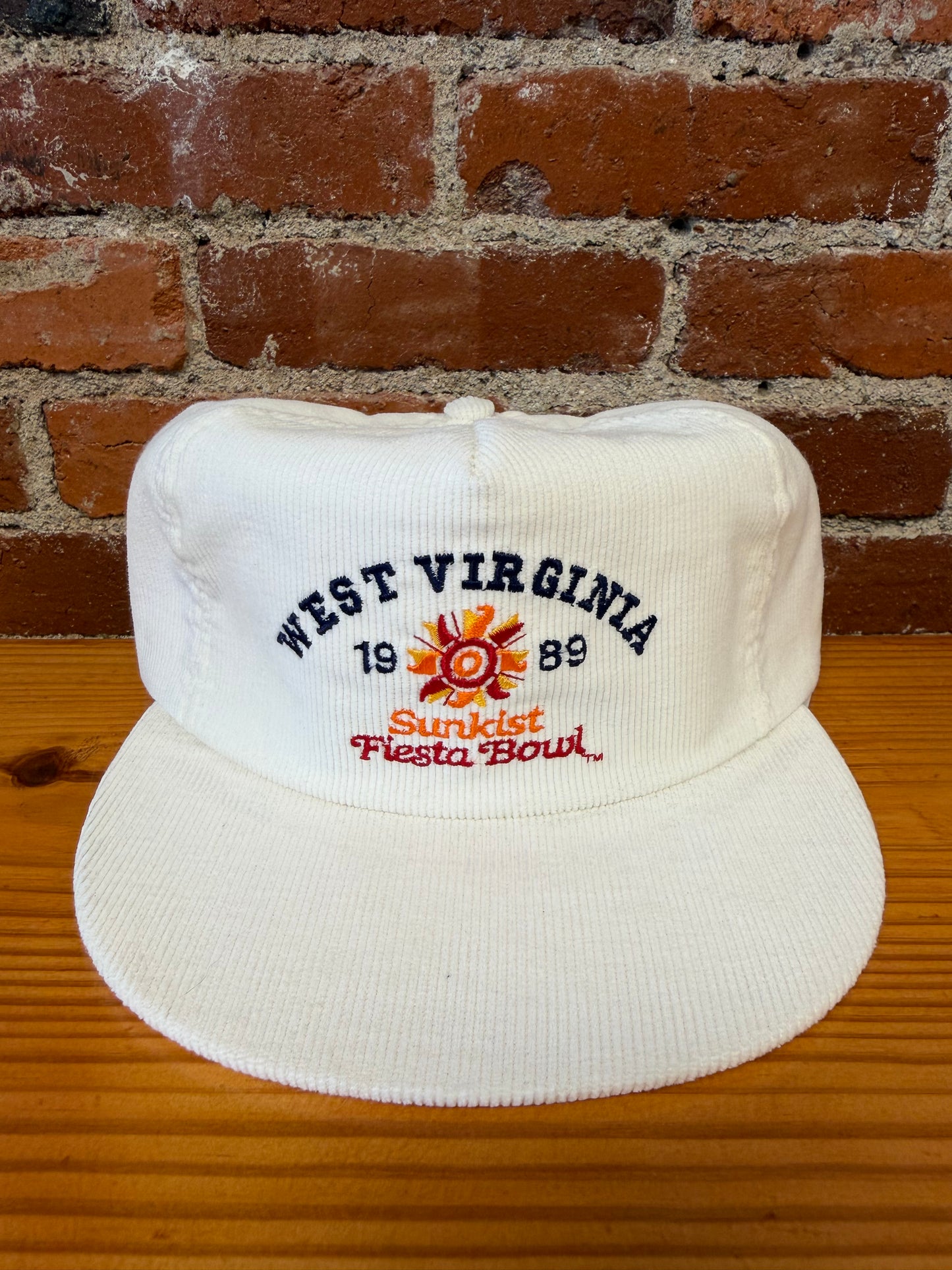 1989 West Virginia Sunkist Fiesta Bowl Corduroy Hat - NEW