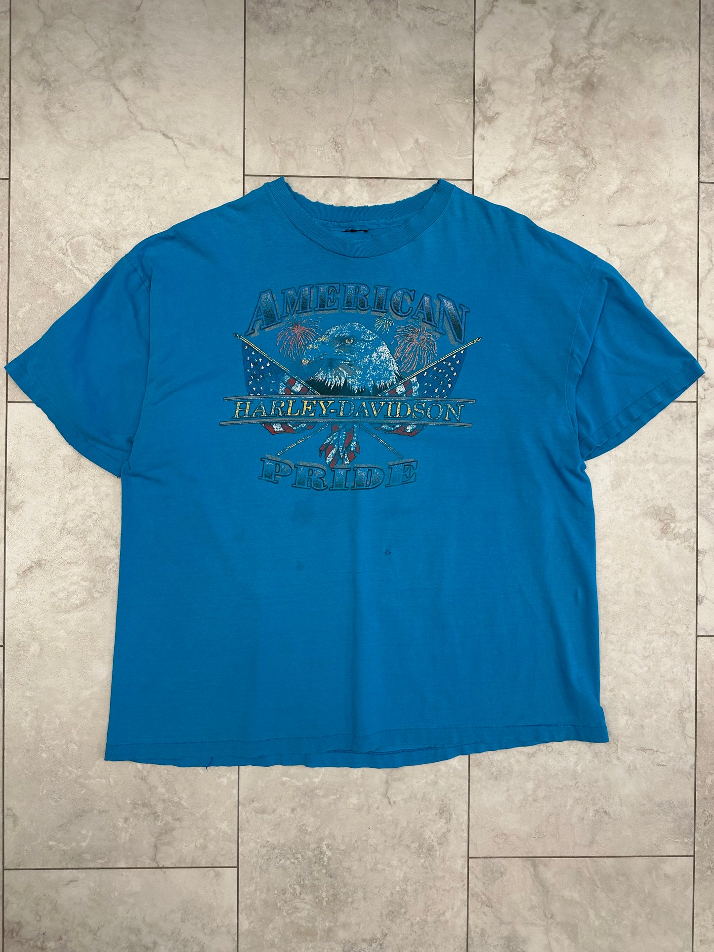 (XXL) Vintage Harley American Pride Tee