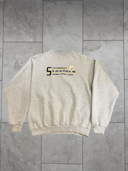 (M/L) Vintage 90s Steelers Embroidered Crewneck