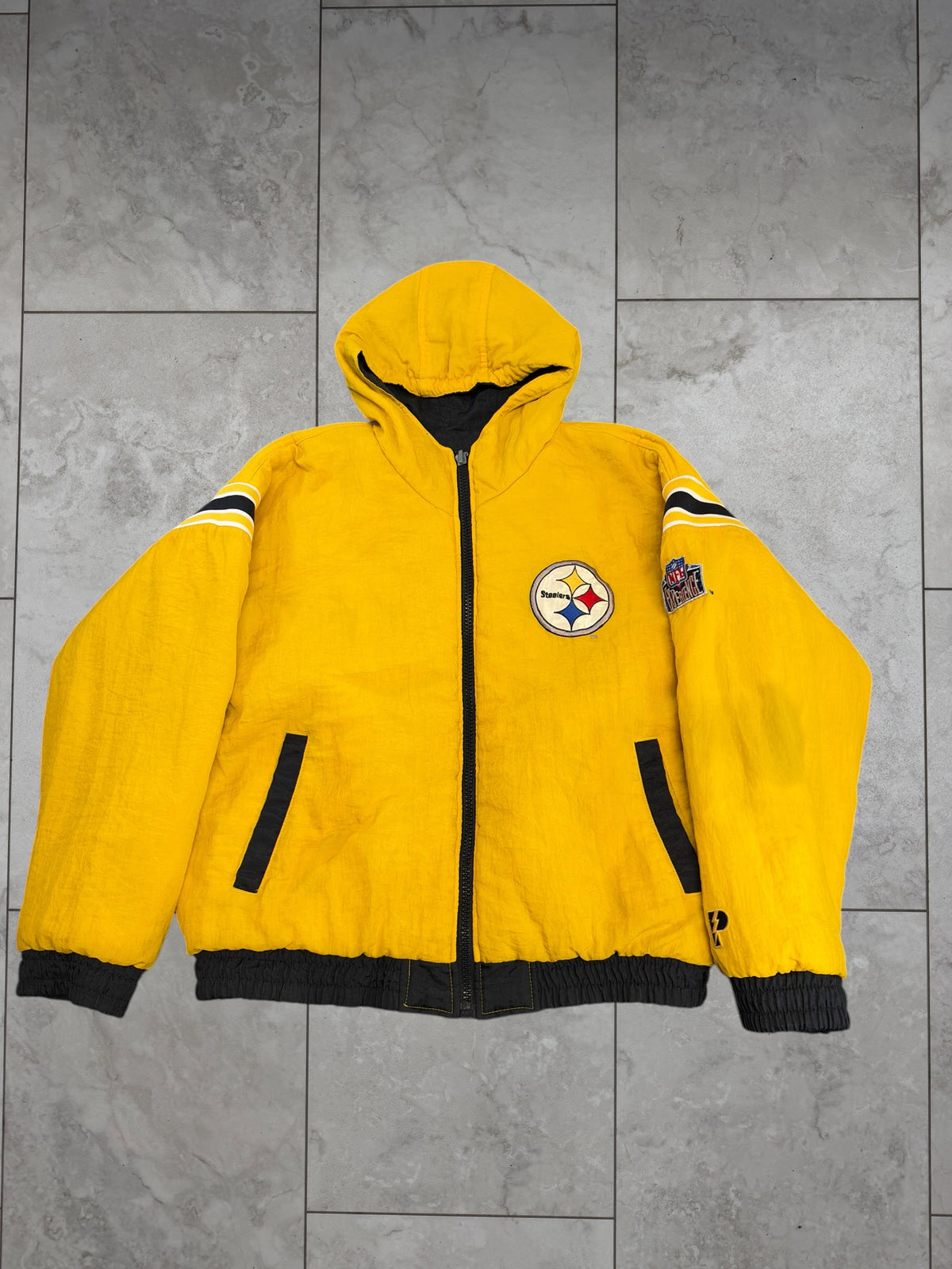 (S/M) Vintage 90's Steelers Pro Player REVERSABLE Jacket