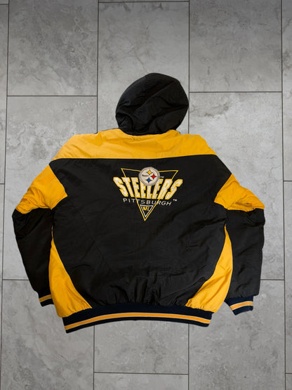 (M) Vintage 90's Steelers Logo 7 Full Zip Jacket