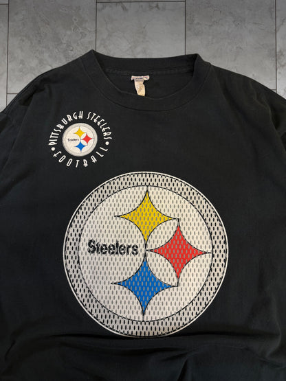 (L) Vintage 90s Steelers Truefan Graphic Tee