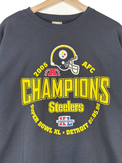 (XXL) 2005 Steelers AFC Champs Crewneck