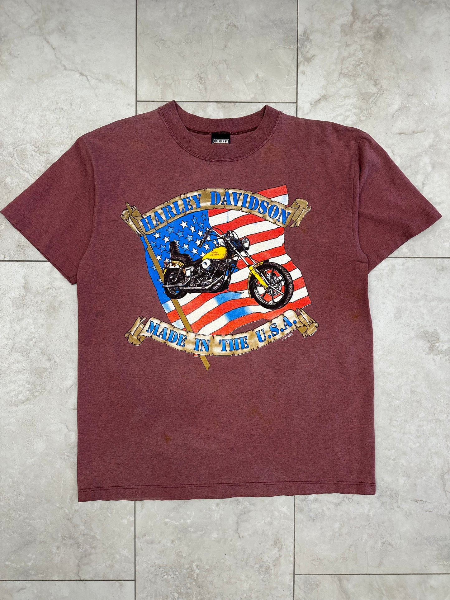 (L) Vintage Harley Made in the U.S.A. Tee