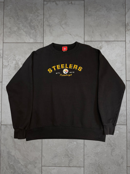 (L) Vintage Y2K Steelers AFC NFL Embroidered Crewneck