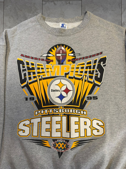 (L) 1995 Steelers AFC Champs Starter Crewneck