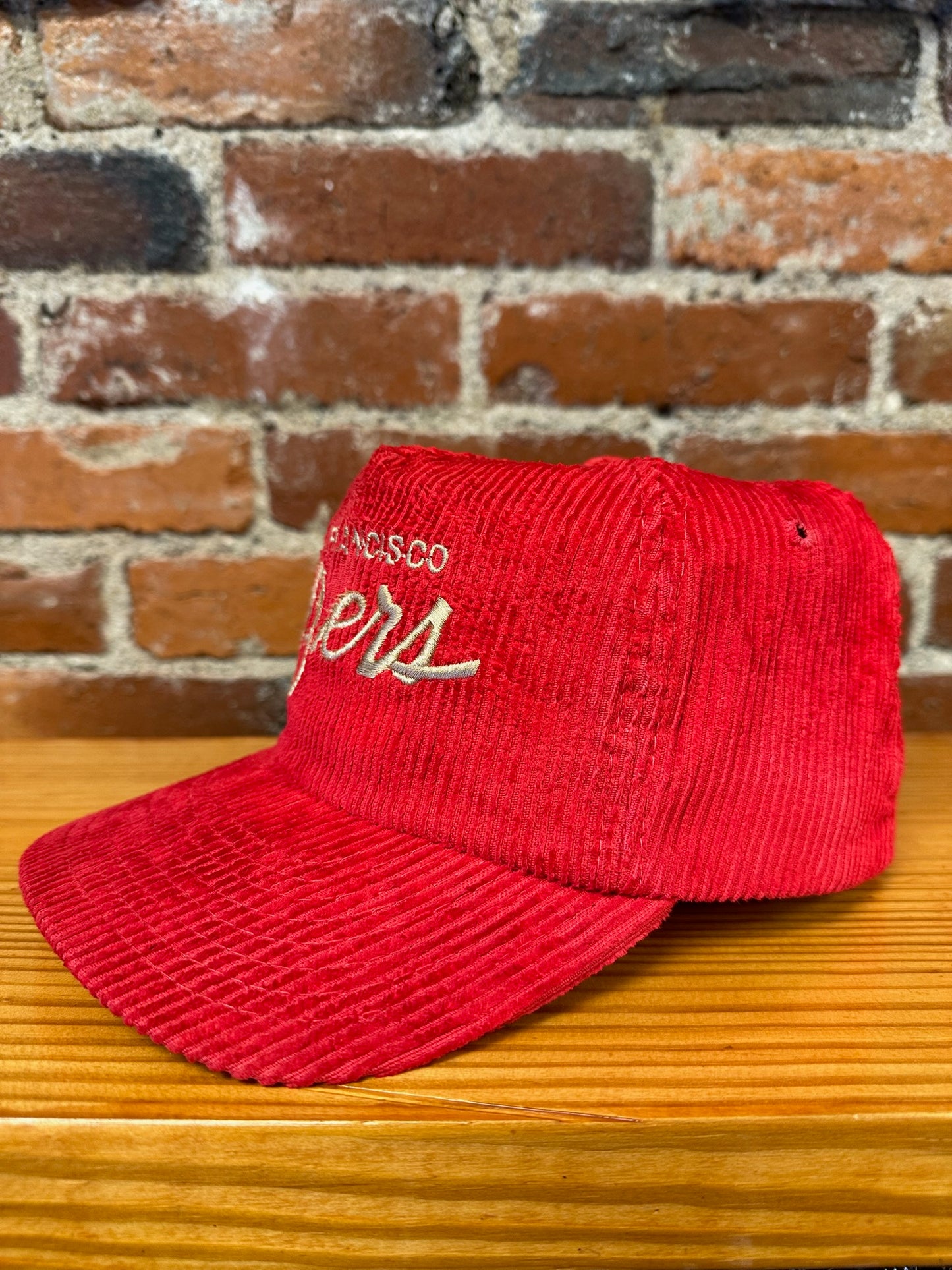 Vintage San Francisco 49ers Single Line Script Corduroy Hat