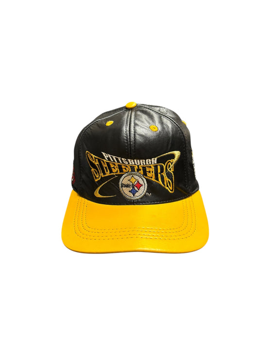 Vintage Steelers Leather Strapback Hat