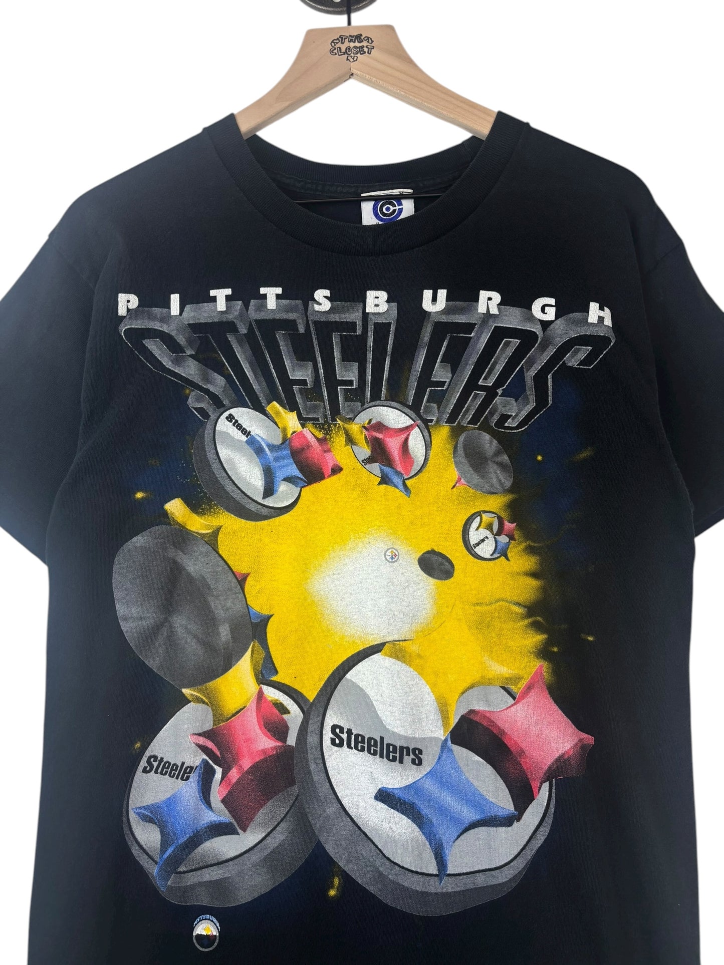 (S/M) Vintage Steelers Crazy Graphic Tee