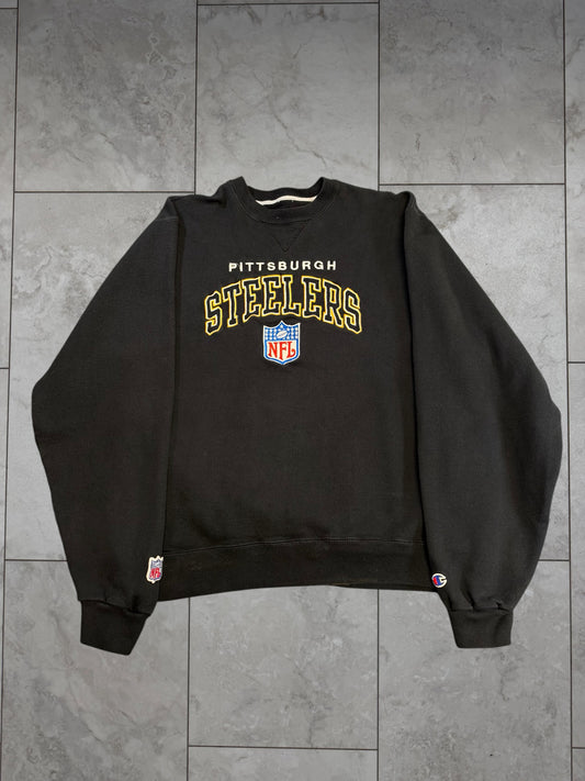 (M) Vintage 90's Steelers Embroidered Champion Crewneck