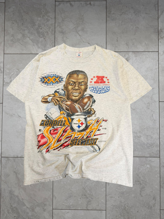 (L) 1996 Steelers Kordell Stewart SLASH Caricature Tee