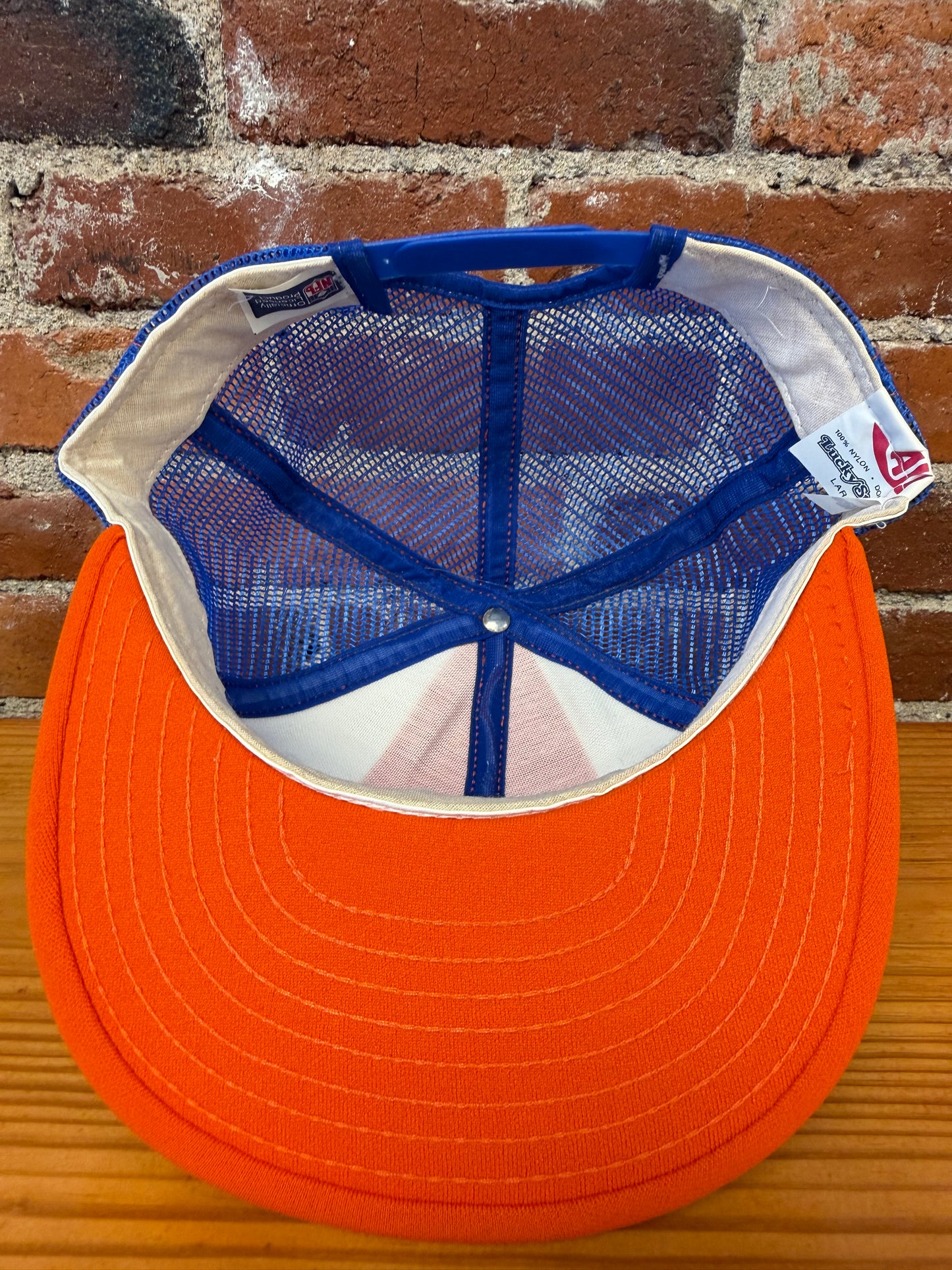 Vintage Denver Broncos AFC Champs AJD Lucky Stripes Trucker Hat - NEW