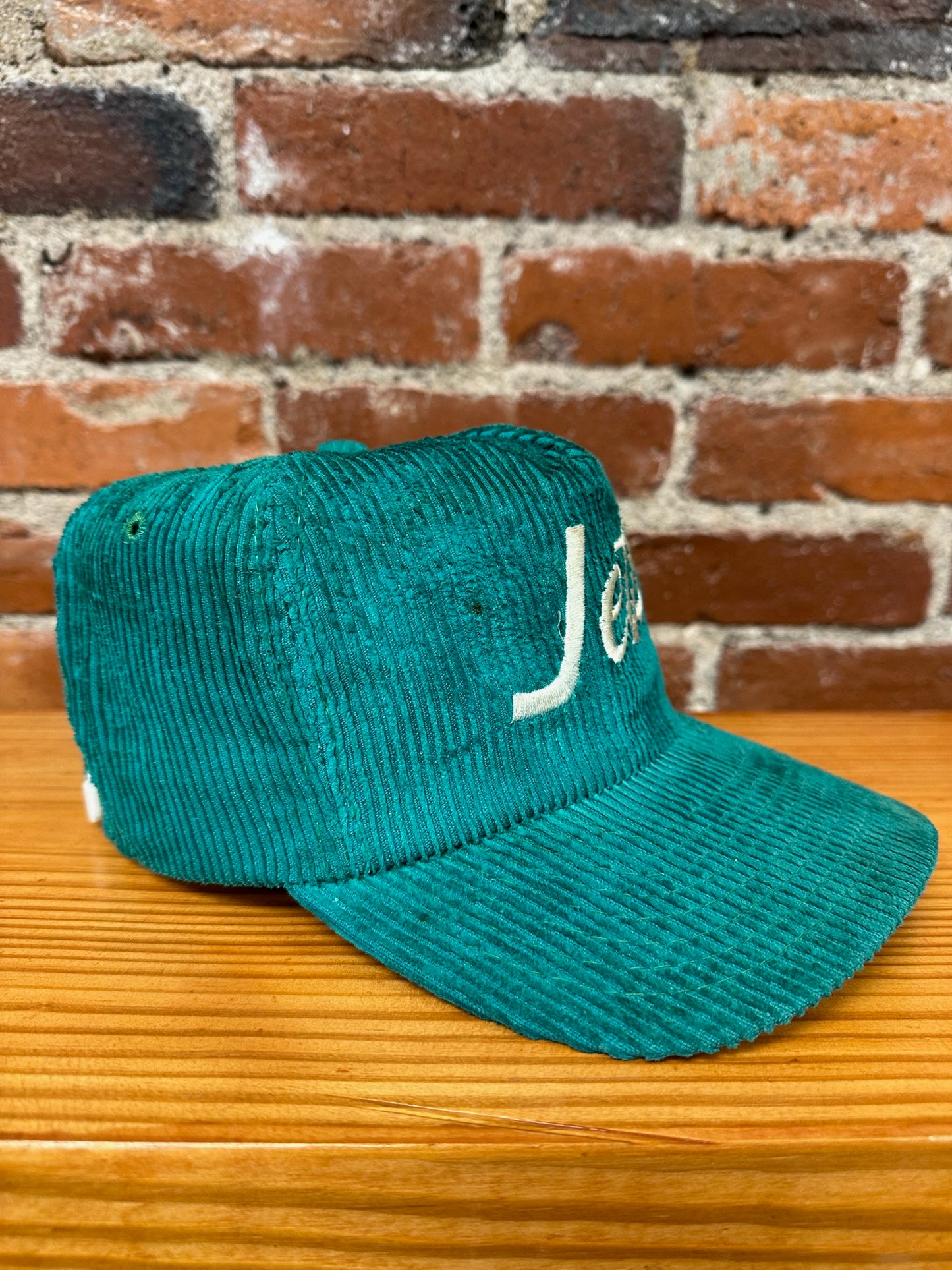 Vintage New York Jets Single Line Script Corduroy Hat