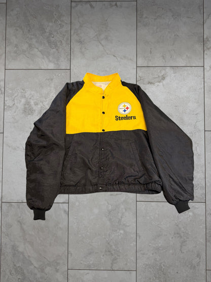 (M/L) Vintage 90's Steelers Button Up Jacket