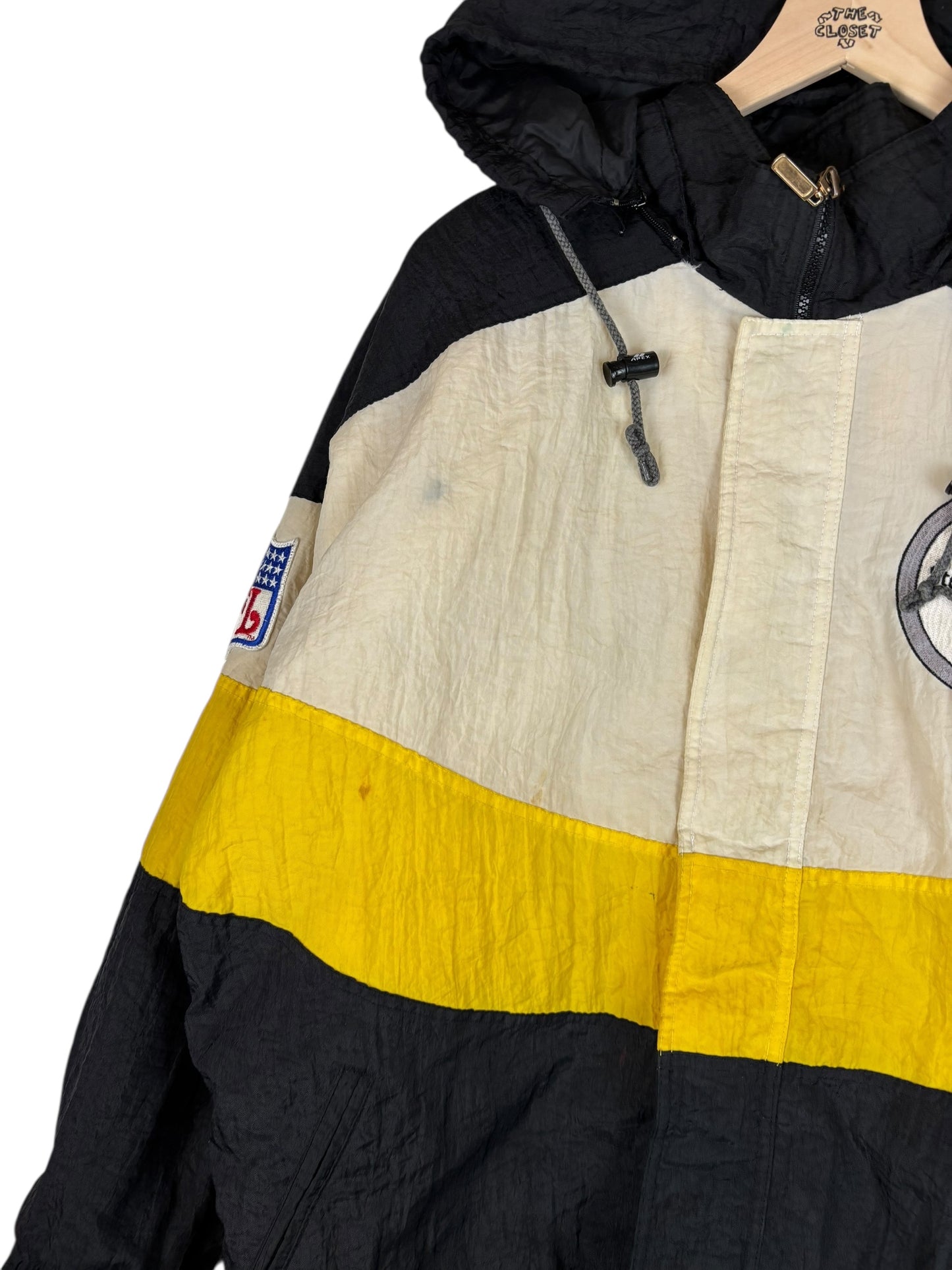 (L) Vintage Steelers Apex One Full Zip Puffer Jacket