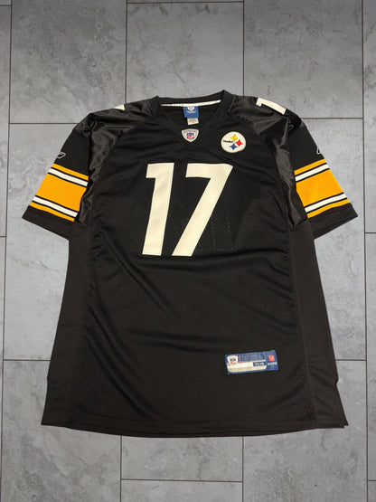(XXL / 54) Y2K Steelers Mike Wallace On-Field Reebok Jersey #17