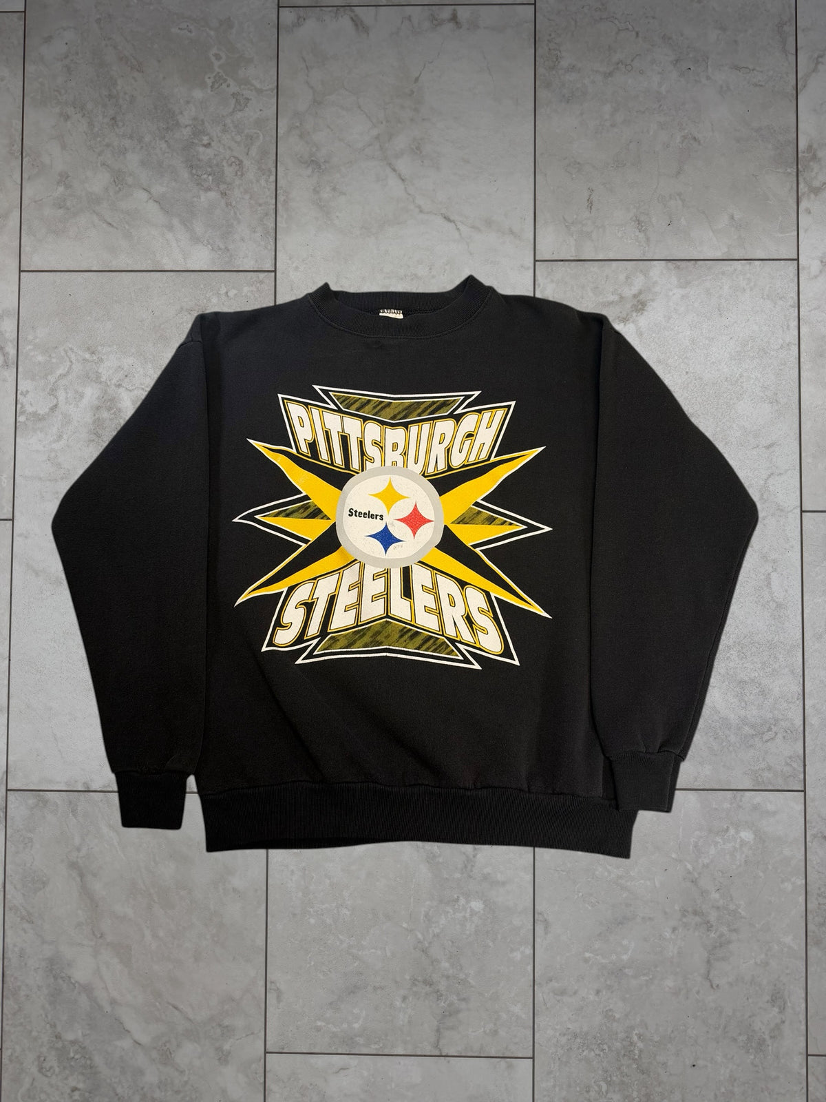 (S/M) Vintage 90's Steelers Logo 7 Graphic Crewneck