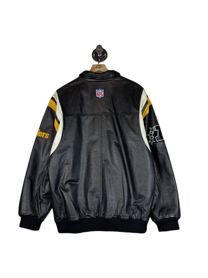 (M) Vintage Steelers Puma Leather Jacket