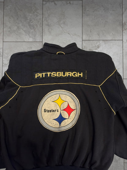(L) Vintage 90's Steelers Nike BOOT 1/4 Zip Pullover Crewneck
