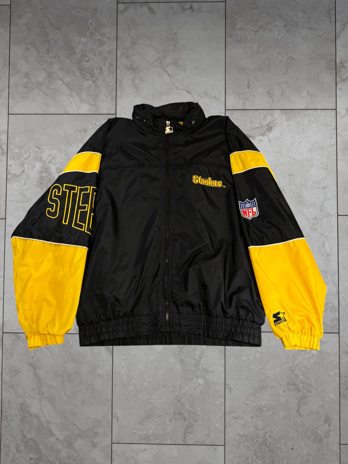 (L) Vintage 90s Steelers Starter Full Zip Jacket
