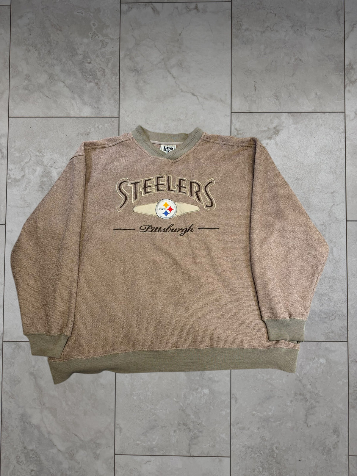 (XL) Vintage 90's Steelers Embroidered Lee Crewneck
