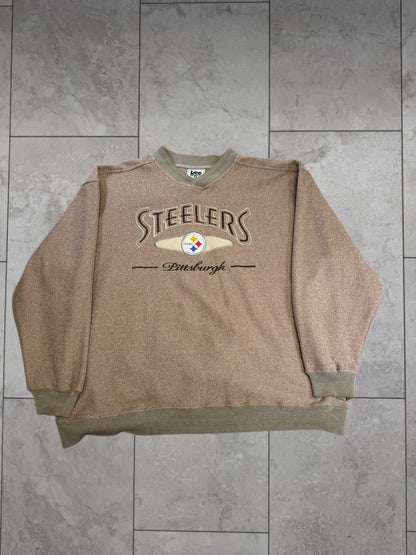 (XL) Vintage 90's Steelers Embroidered Lee Crewneck
