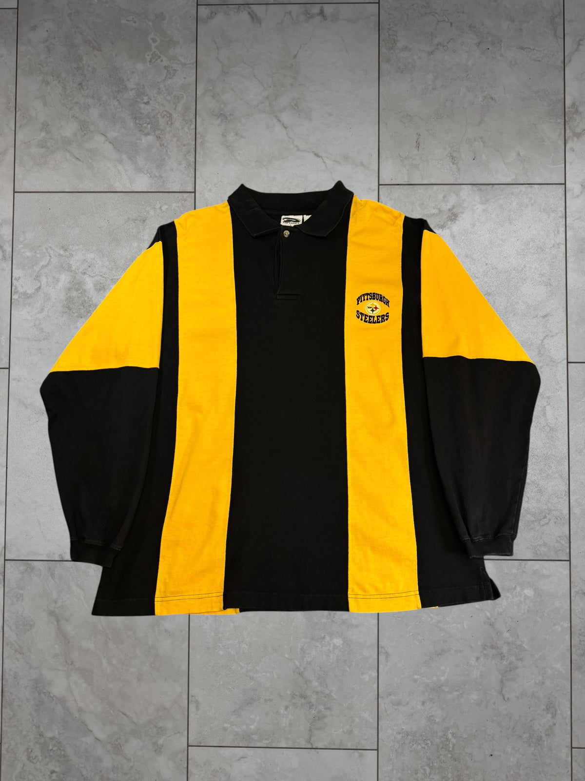 (L/XL) 1999 Steelers Striped Longsleeve Shirt