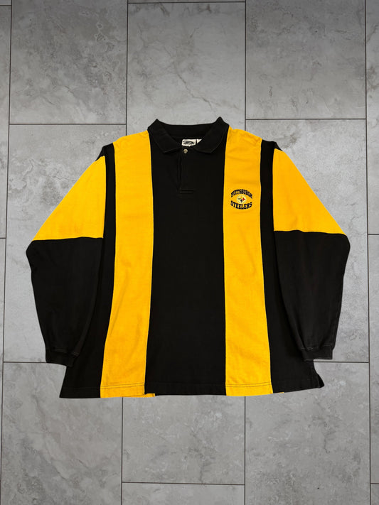 (L/XL) 1999 Steelers Striped Longsleeve Shirt