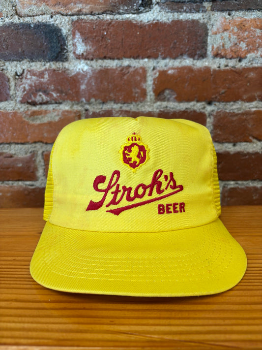 Vintage Stroh's Beer Trucker Hat