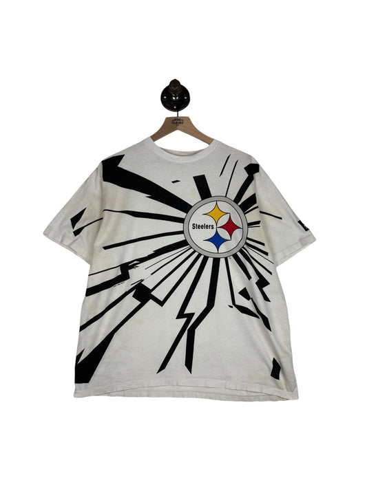 (L) 1996 Thrashed Steelers Starter Collison Tee