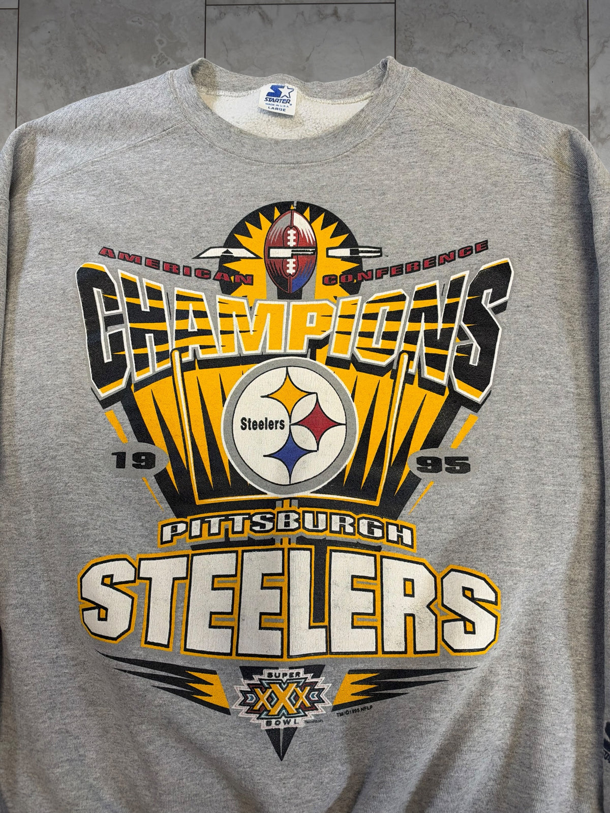 (L) 1995 Steelers AFC Champs Starter Crewneck