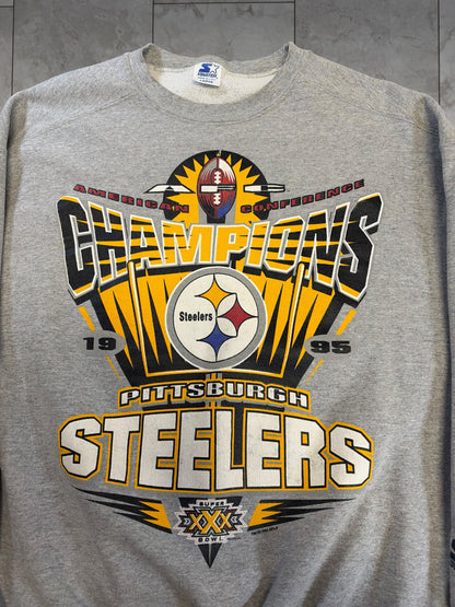 (L) 1995 Steelers AFC Champs Starter Crewneck