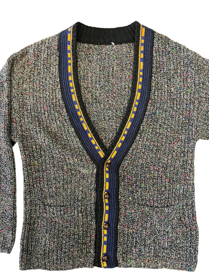 (L) Vintage Button Up Sweater Cardigan