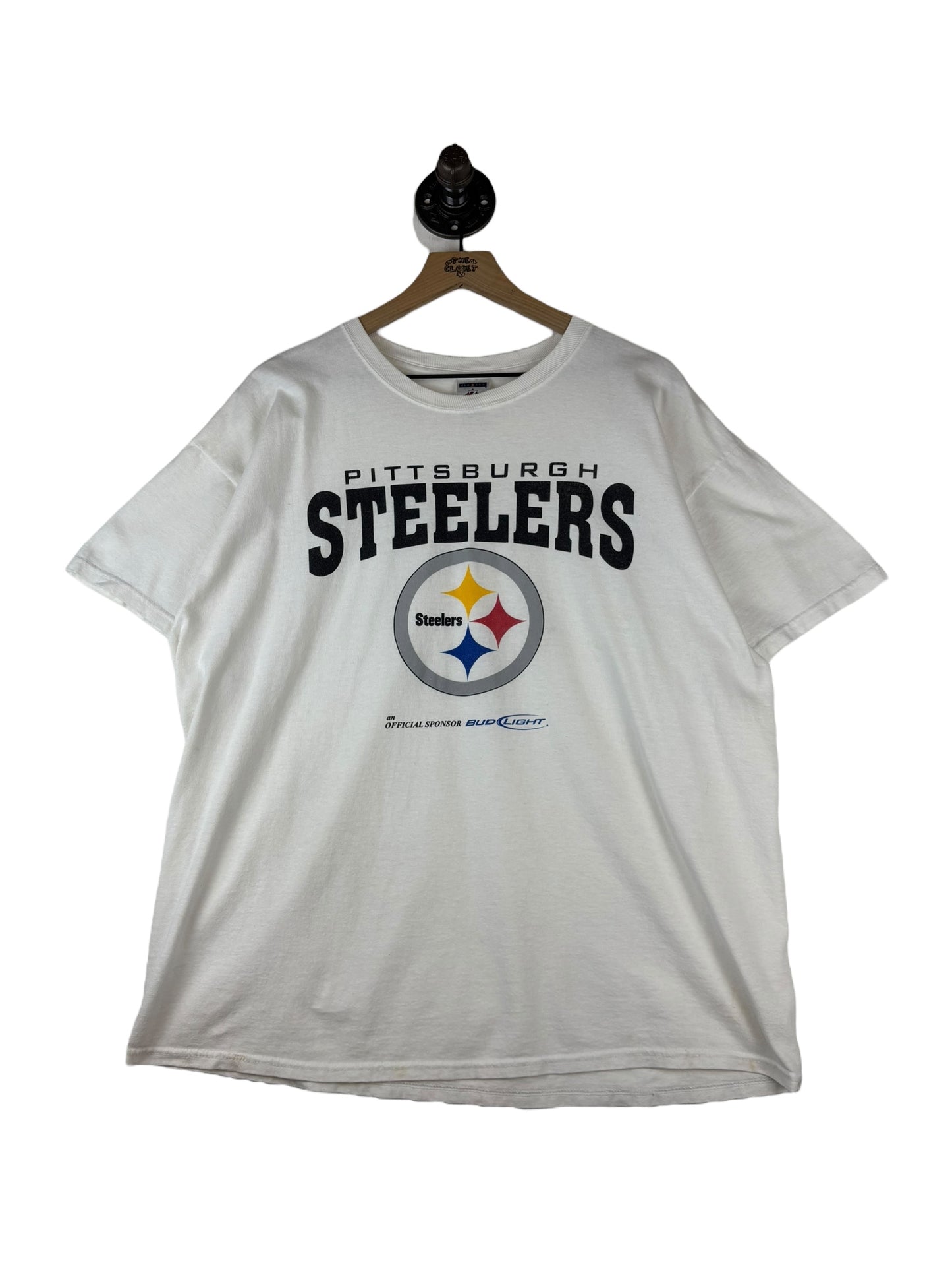 (XL) Vintage Y2K Steelers Bud Light Boxy Tee