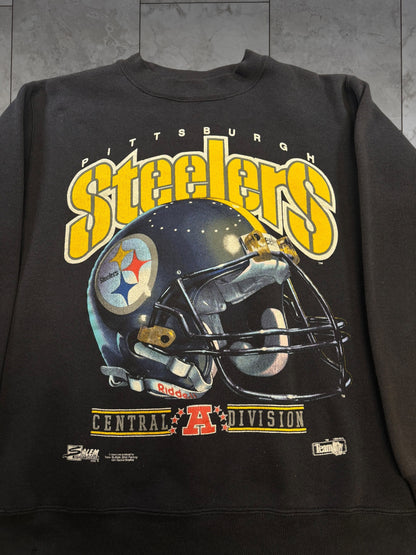 (XS/S) 1992 Steelers Salem Helmet Graphic Crewneck