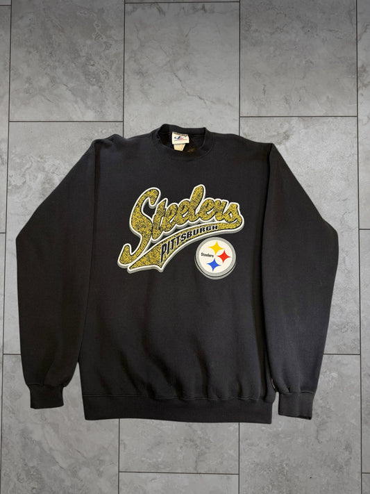 (XL) Vintage 90's Steelers Text Graphic Crewneck