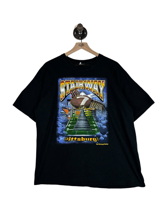 (XL) Vintage Y2K Steelers Stairway to 7 Tee