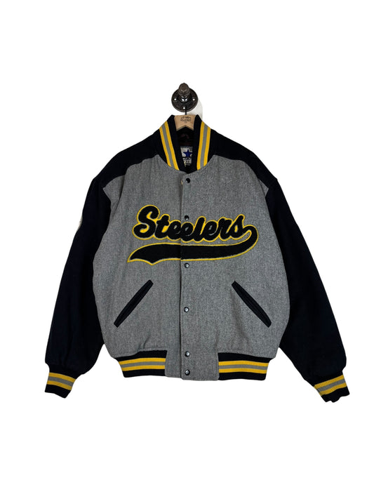 (L) Vintage 80s Steelers Starter Button Up Jacket