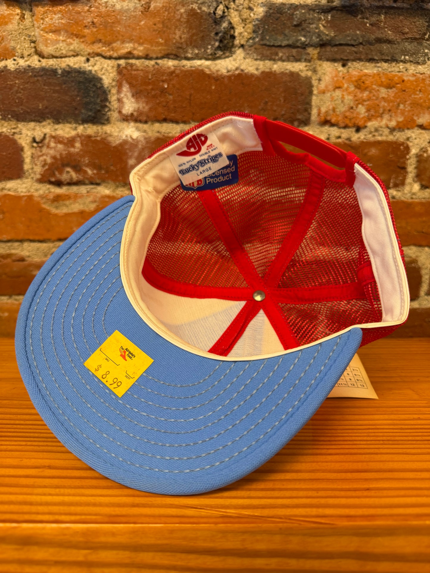 Vintage Houston Oilers AJD Lucky Stripes Trucker Hat - NEW