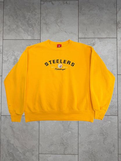 (L) Vintage Y2K Steelers Embroidered NFL Crewneck
