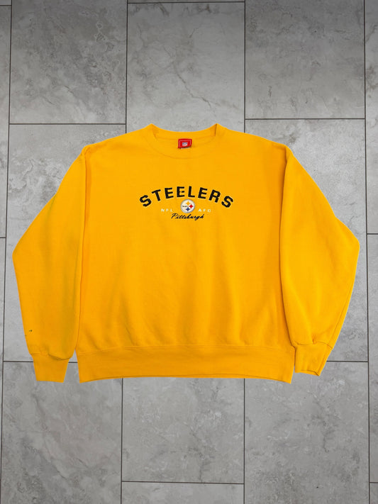 (L) Vintage Y2K Steelers Embroidered NFL Crewneck