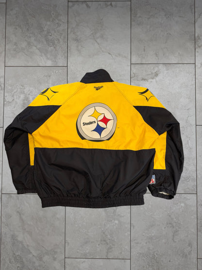 (XL) Vintage 90's Steelers Reebok Full Zip LW Jacket