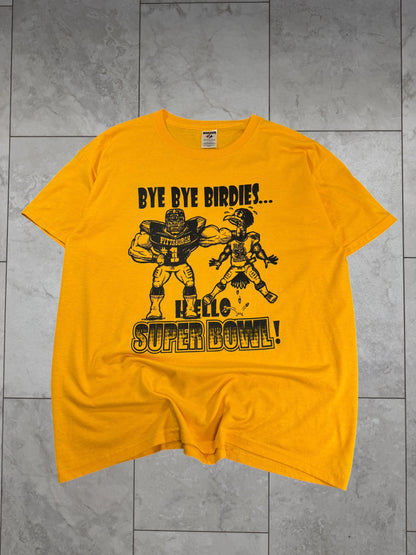 (L) Vintage Y2K Steelers BYE BYE BIRDIES.. Graphic Tee