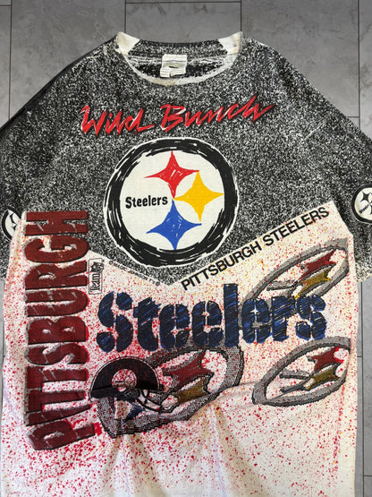 (L) Vintage 90's Steelers Magic Johnson All Over Print Tee