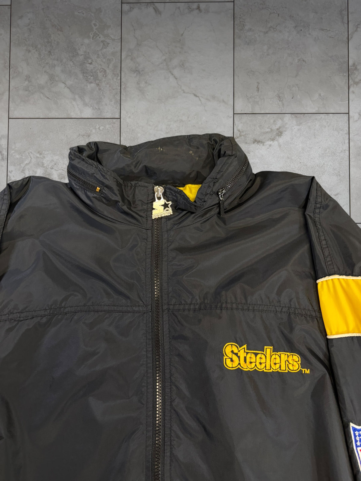 (L) Vintage 90s Steelers Starter Full Zip Jacket