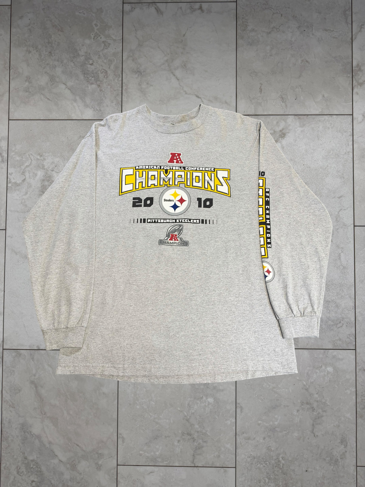 (XL) 2010 Steelers AFC Champions Longsleeve Shirt